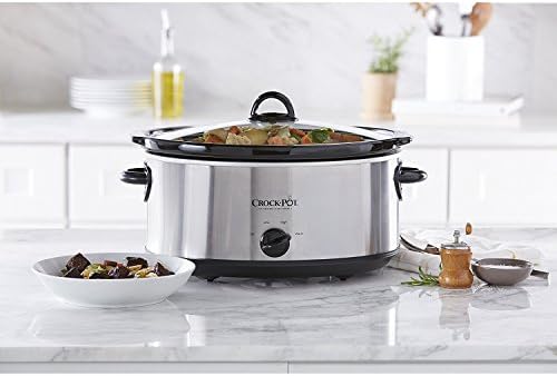 Crock-Pot 7 Quart Oval Manual Slow Cooker – Stainless Steel K36Z