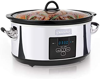 Crock-Pot 7 Quart Programmable Slow Cooker – Polished Platinum 6CQE