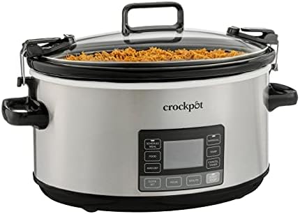 Crock-Pot 7 Quart Portable Programmable Slow Cooker with Timer X6SU