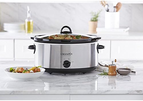Crock-Pot 7 Quart Oval Manual Slow Cooker – Stainless Steel K36Z