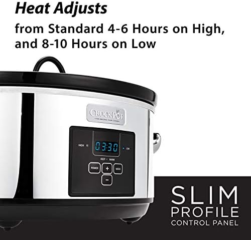 Crock-Pot 7 Quart Programmable Slow Cooker – Polished Platinum 6CQE