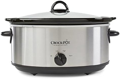 Crock-Pot 7 Quart Oval Manual Slow Cooker – Stainless Steel K36Z