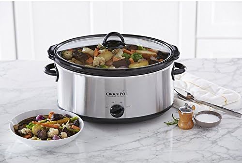 Crock-Pot 7 Quart Oval Manual Slow Cooker – Stainless Steel K36Z