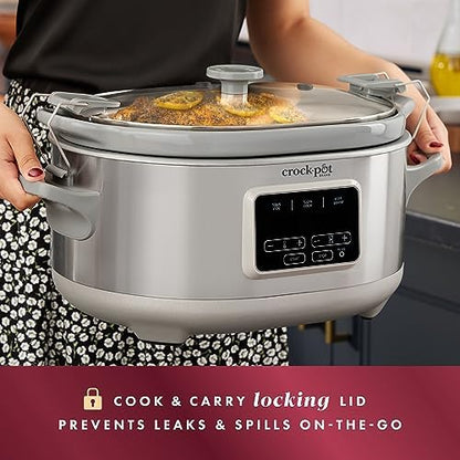 Crock-Pot 7 Quart Programmable Cook & Carry Slow Cooker DQUP