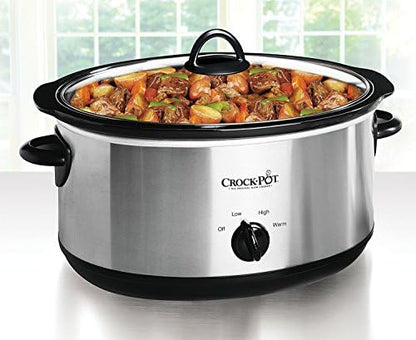 Crock-Pot 7 Quart Oval Manual Slow Cooker – Stainless Steel K36Z