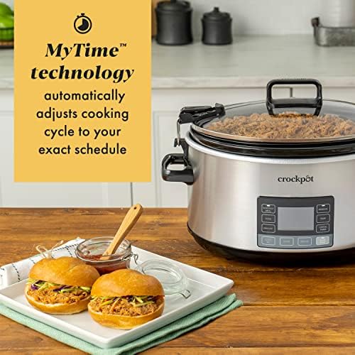 Crock-Pot 7 Quart Portable Programmable Slow Cooker with Timer X6SU