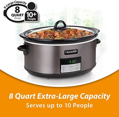 Crock-Pot 8 Quart Programmable Slow Cooker with Auto Warm FF7S