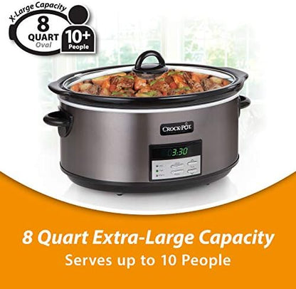 Crock-Pot 8 Quart Programmable Slow Cooker with Auto Warm FF7S