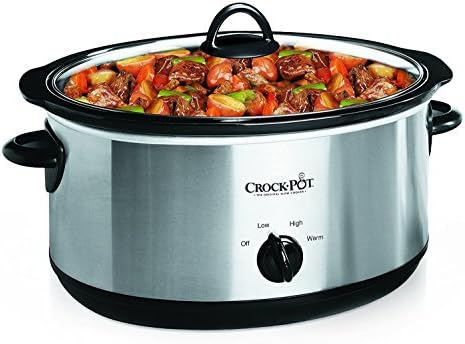 Crock-Pot 7 Quart Oval Manual Slow Cooker – Stainless Steel K36Z