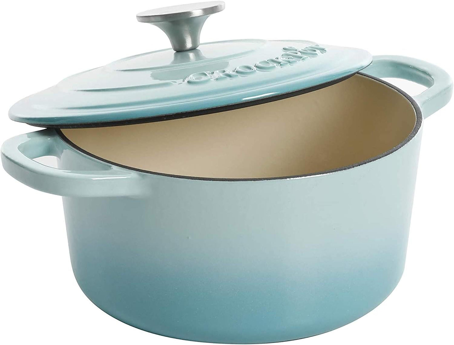 Crock-Pot 3 Quart Enameled Cast Iron Dutch Oven – Aqua DNTH