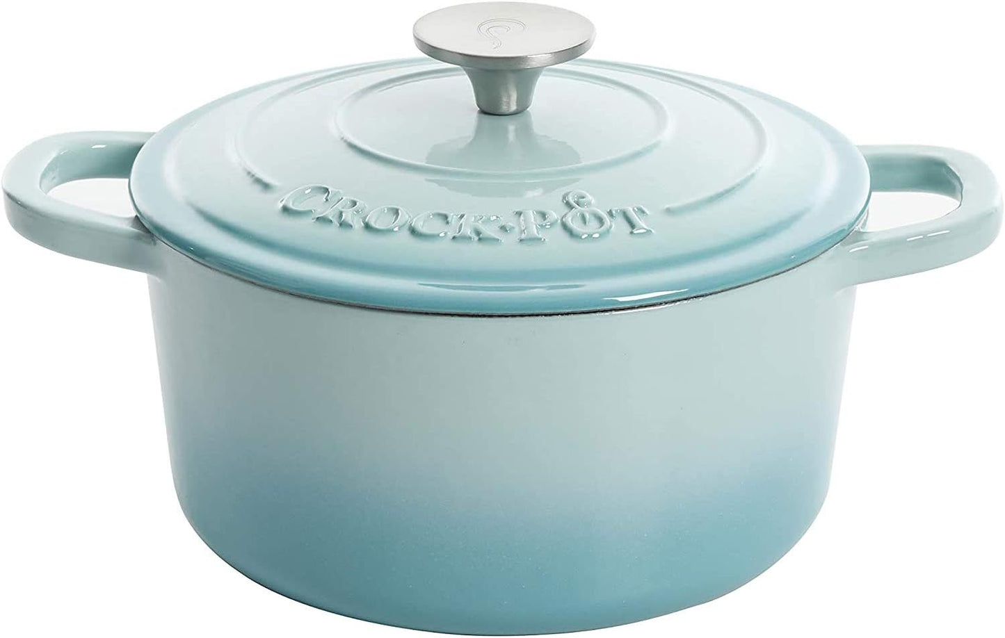 Crock-Pot 3 Quart Enameled Cast Iron Dutch Oven – Aqua DNTH