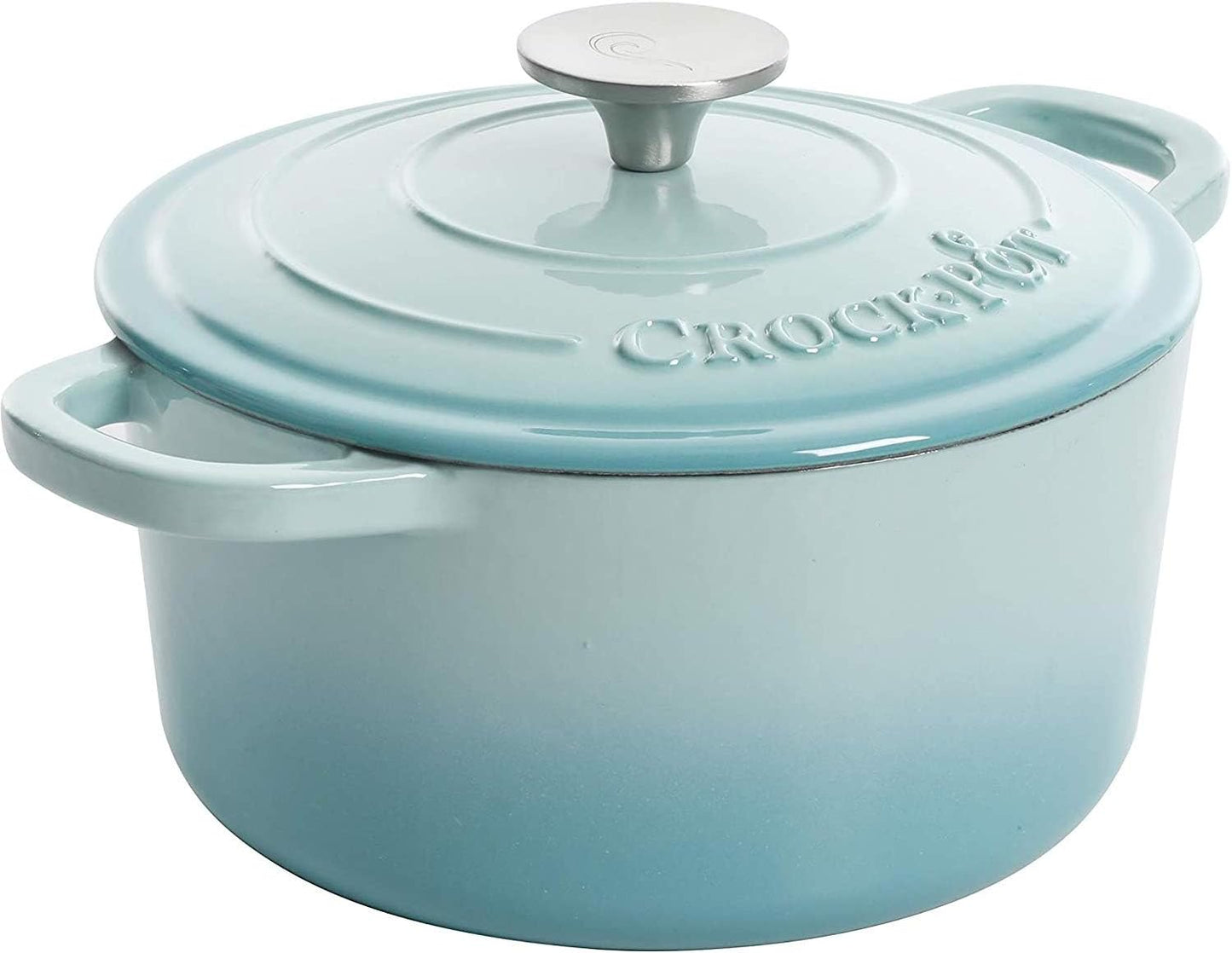 Crock-Pot 3 Quart Enameled Cast Iron Dutch Oven – Aqua DNTH